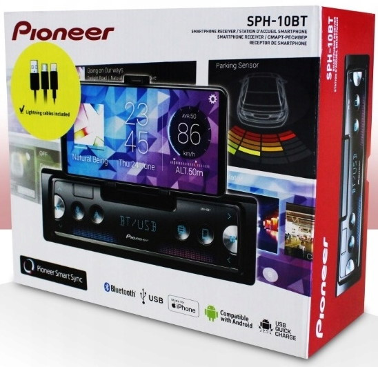 Pioneer SPH-10BT Automagnetola Bleutooth, USB ir Spotify sąsają galimybė  prijungti iOS ir Android įrenginius